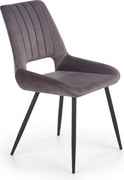 Sedia K404 grigio velluto