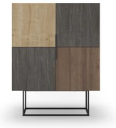 Mobile in rovere decorato in colore marrone-naturale 100x130 cm Titan - Marckeric