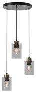 Lampadario a sospensione con filo CHIC 3xE27/60W/230V nero/grigio