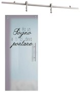 Porta scorrevole Sogno in vetro bianco, L 88 x H 211.5 cm, con binario Ermes Sinistra