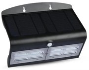 Lampada da parete solare a LED con sensore LED/7W/3,7V 4000K IP65 nero