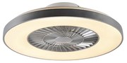 Ventilatore da soffitto argento con effetto stella dimmerabile - Climo