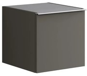 Struttura semi colonna da bagno Pixel 1 anta laccato opaco grigio carbone L 40 x H 40 x P 45.5 cm