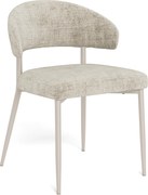 IRIS Beige (tessuto Juto 4)/telaio beige-grigio (Cashmere) - MODERNA SEDIA IMBOTTITA PER SALONE /SOGGIORNO IN STILE BOHO