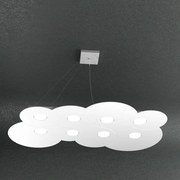 Cloud sospensione 8+3 luci biemissione bianco 1128-s8 r+3-bi