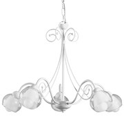 Lampadario Country charm Lampadario Country charm Camilla 5x E14 bianco paralume bianco 5x E14 Ø60cm
