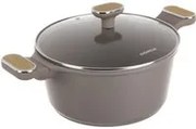 Casseruola antiaderente 24 cm Taupe con coperchio