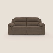 Romeo Divano relax con recliner elettrico in morbido tessuto impermeabile T02 marrone