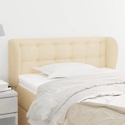 Testiera Ad Orecchio Crema 103x23x78/88 Cm İn Tessuto /