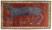 Gabbeh Tappeto 220x120 Rosso (Iran) Annodato A Mano