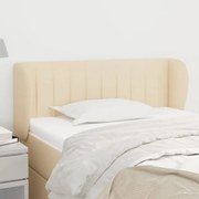 Testiera Ad Orecchio Crema 103x23x78/88 Cm İn Tessuto /