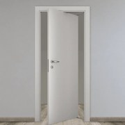 Porta tamburata rototraslante Word grigio L 70 x H 210 cm destra