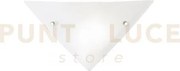 Applique a parete osiride bianca 1 luce attacco e27 30x30cm in vetr...