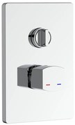 Rubinetto per doccia getto laminare cristallino ad incasso monocomando Coral cromo lucido AQUASANIT