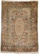Hereke Tappeto orientale 100x80 Beige (Tacchino) Annodato A Mano