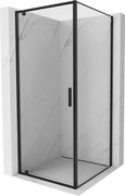 Mexen Exo cabina doccia apribile 90 x 90 cm, trasparente, nera - 8181-090-090-70-00