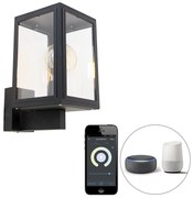 Elegante lampada da parete rurale nera con Wifi G95 - Sutton Up