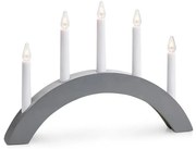 Markslöjd 704470 - Candelabro di Natale ATLE 5xE10/3W/230V grigio