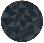 Tappeto rotondo color antracite in lana tessuto a mano ø 160 cm Shard Charcoal – Flair Rugs