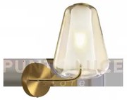 Applique ottone sat. vetro gamma ambra 1176os-a gamma-am