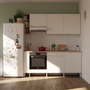 Cucina in kit DELINIA Eleki bianco 4 basi e 4 pensili L 200 cm