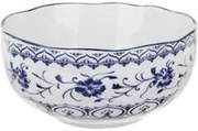 Ciotola in ceramica fiori blu orientali 15,3x7,2cm Sushiko