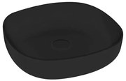 Lavabo da appoggio quadrato in ceramica L 45 x P 20 x H 14 cm nero