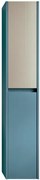 Colonna per mobile bagno Niwa 2 ante P 27 x L 30 x H 160 cm laccato opaco blu pacifico con vetro sabbia