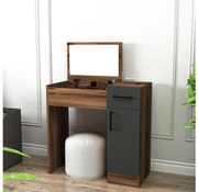 Tavolino da toilette INCI 108,8x77 cm noce/nero