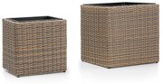 Set di 2 vasi artificiali in rattan - Bonami Essentials