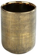 Tazza per spazzolino da denti in ceramica dipinta a mano, color oro Rivara - Wenko