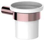 Bicchiere da bagno porta spazzolini Si 90501  L 7.8 x H 9 in ceramica rame spazzolato
