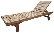 BANABA - lettino con ruote in teak
