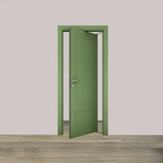 Porta tamburata rototraslante Nobel verde L 70 x H 210 cm destra