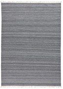 Tappeto per esterni grigio scuro in plastica riciclata Liso, 160 x 230 cm Liso Eco-Dhurrie - Universal