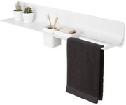 Mensola per bagno Curva dx bianca L 80 cm bianco