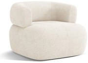 Poltrona beige in tessuto bouclé Jenny - Micadoni Home