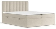 Letto boxspring beige con contenitore 180x200 cm Novento - Maison de Rêve