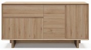 Cassettiera di colore naturale con effetto rovere 146x76x45 cm Carpi – Marckeric