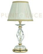 Lume piccolo 1306 1 luce trasparente e oro attacco e14 h.30+19cm