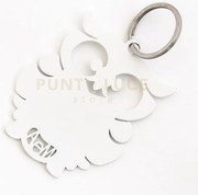 Porta chiavi gufino 2 bianco in ferro