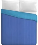 Trapuntino matrimoniale tinta unita blu