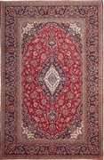 Kashan Tappeto 300x200 Rosso (Iran) Annodato A Mano