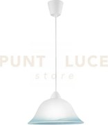Lampadario a sospensione 700 in vetro campana blu 1 luce attacco e2...