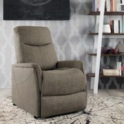 Poltrona recliner in tessuto con alzapersona elettrico AVANA GRIGIO