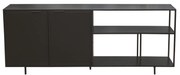 Credenza industriale metallo nero 2 ante L180 KARL