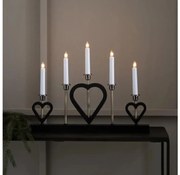 Markslöjd 705938 - Candelabro natalizio MELISSA 5xE10/3W/230V nero/ottone