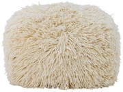 Poggiapiedi color crema in lana Lomba - Bloomingville