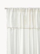 Set di 2 tende in lino semitrasparente con orlo a tunnel Eleonara