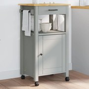 Carrello Da Cucina Monza 48x40x90 Cm İn Legno Massello Di Pino /